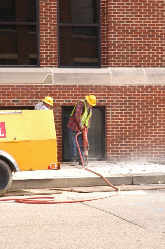 Team working on outdoor project